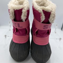 Sorel Snow Commander NC1960-652 Kid’s US 11 Boot Pink Black Faux Fur Snow Boot