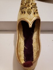 Ceremonial Hand Beaded Slippers, Size 8
