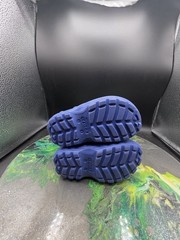 Crocs Boots Kids J1 Blue Handle It Rain Boot Pull On Waterproof Lightweight