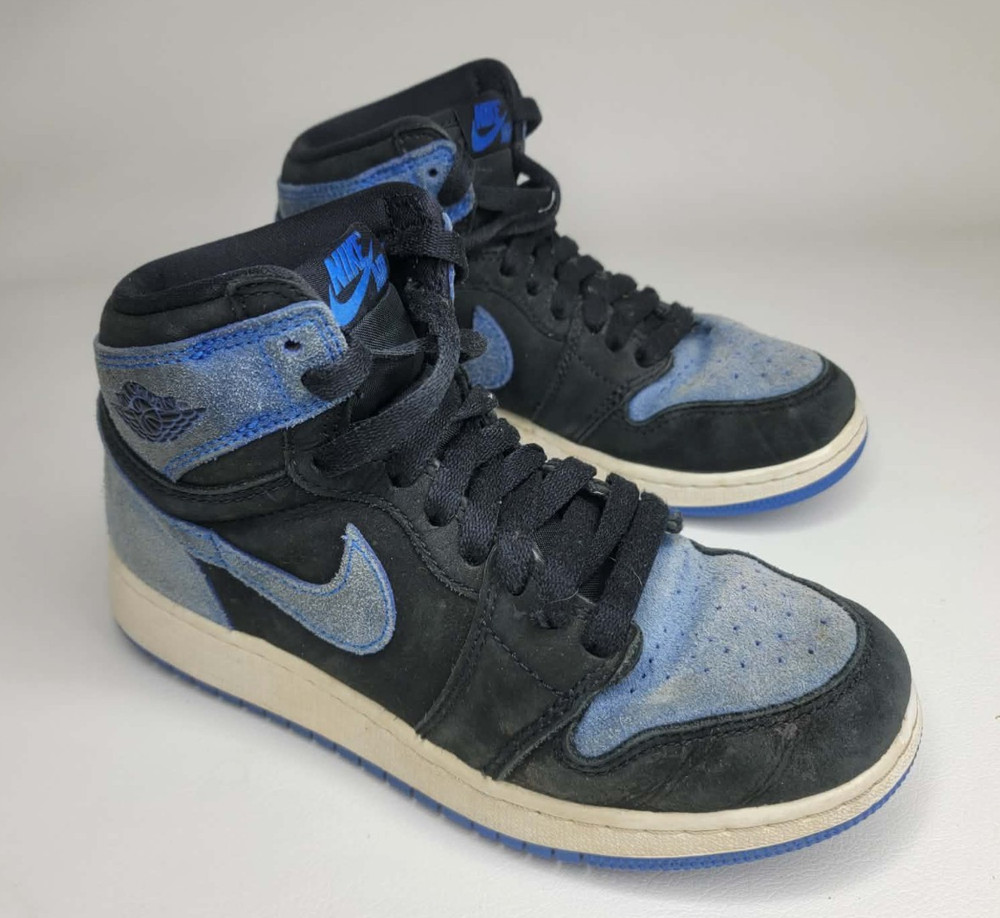 Nike Air Jordan 1 Retro OG High ~ Blue Black ~ Model FD1437-042 ~ Youth Size 4Y