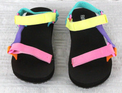 Kids Colorblock Multi Strap Sandals Fabkids Size 2/3 Multicolor NWOB