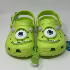Crocs Clogs Disney Pixar Monsters Inc Mike Wazowski Youth Big Kids Size J2 NEW