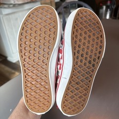 Vans Atwood Red Sharks on Bikes printed canvas slip on sneakers Kids 2 Shoes