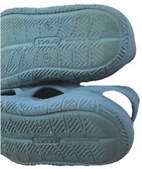 Crocs Iconic Comfort Gray Clog Strapped Sandal Kids Size C 10