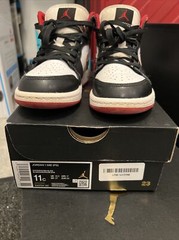 Jordan 1 Mid (PS)(White/Gym Red-Black) 11C 640734-122 Used, Condition 8.5/10