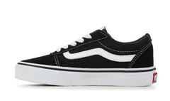 Boy’s Girl’s Vans Youth Ward Sneakers Skate Shoes Size 3 Black Canvas Suede NEW