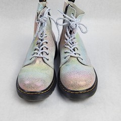 ​Dr. Martens 1460 Pascal J Iridescent Boots Size 3 UK 4M/5L EU 36 Rainbow Silver