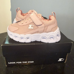 Starter Aria Kids Lights Up Pink/White Low Top Sneakers Hook & Loop US 8 M