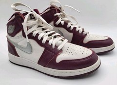 Air Jordan 1 Mid SE Maroon White Silver GS Size 6Y Youth AJ1