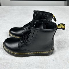 Doc Martin Zavala Junior Boots Youth Size 2 Black Leather Lace And Zip Up New