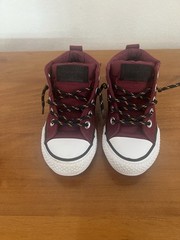 Boys Converse Shoes Size 11 Maroon/black