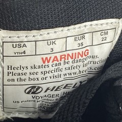 Heely’s Voyager Wheeled Rolling Shoe Youth Size 4 Black White RIGHT FOOT ONLY *
