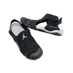 Nike Jordan OTDR Sandal PS Black White Wolf Grey Kid Preschool Casual HV8552-001