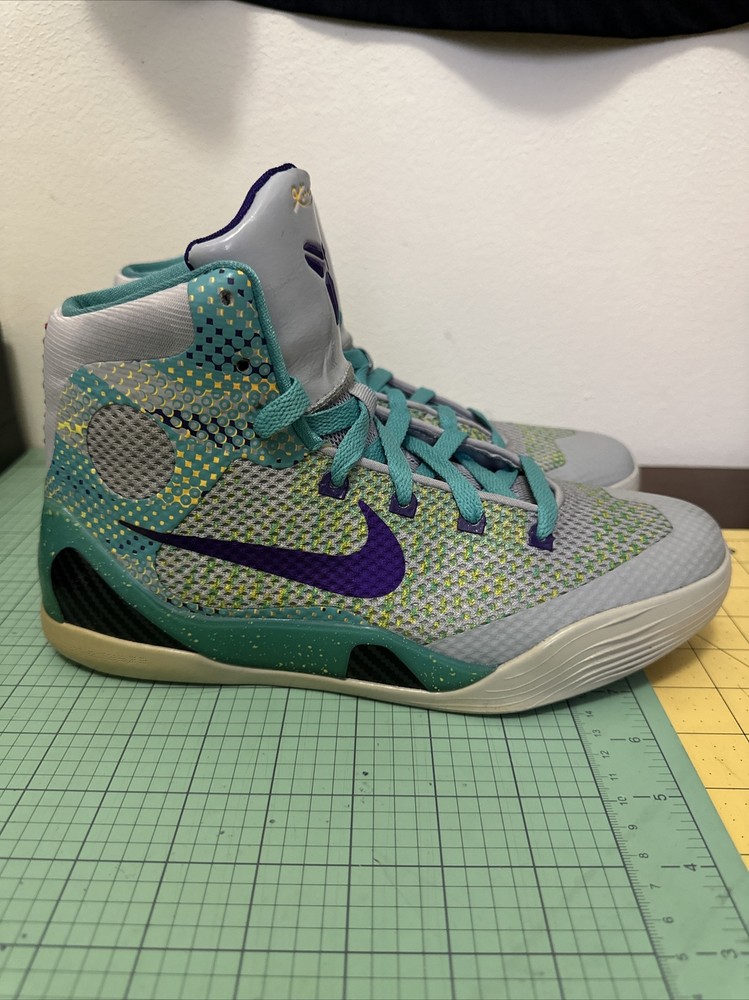 NIke Kobe IX 9 Elite (636602-005) Wolf Grey Turquoise Expressions YOUTH 6.5Y