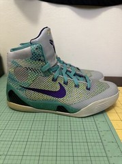 NIke Kobe IX 9 Elite (636602-005) Wolf Grey Turquoise Expressions YOUTH 6.5Y