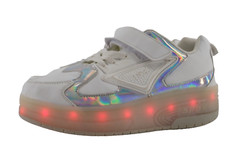 XBH White Light Up Roller Skate Shoes Euro Size 38 US Mens 5.5 Women’s 7 Unisex