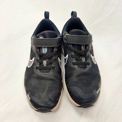 Nike Downshifter Size 1Y DM4193003 Black Smoke Grey White With Holographic Logo