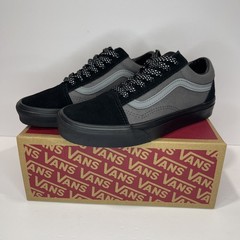 VANS Old Skool Reflective Pop Black/Pewt Size 4.5 JN VN000ECUQPT Reflective Lace
