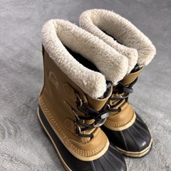 Sorel Yoot Pac Waterproof Kids Snow Boots Tan Black Size 2