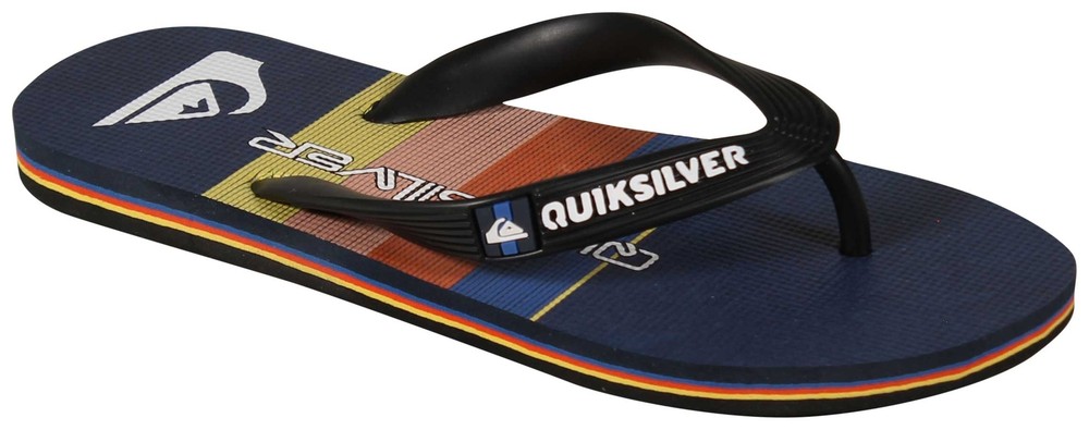 Quiksilver Boy’s Molokai Point Break Sandal – Black / Blue / Blue – New