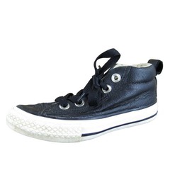 Converse All Star Leather High Top Sneakers Black Kids Shoes 10.5 Toddler
