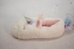 Carter’s Grace Slippers Kids Size 1 White Unicorn Fuzzy House Shoes CF22L01H