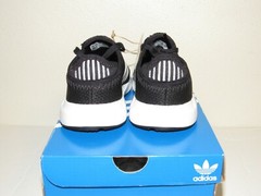adidas OrthoLite Black/White 3-Stripes Slip-On Athletic Shoes Toddler Kids 9K