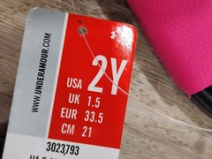 Under Armour Ansa Fixed Pink Black Slide Sandal Shoes Size 1.5 NWT