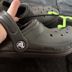 NWT Black Kids Crocs Classic Lined Clog Crocs Size J3 Junior 3