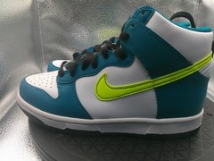 Nike Dunk High GS White Volt Bright Spruce Black DB2179-109 Size 5Y Wmns 6.5
