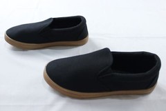 Fabkids Unisex Kids Basic Easy Slip On Sneaker AN3 Black Size US:6 UK:5