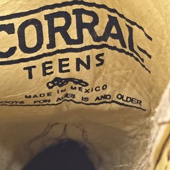 Corral Teens Cowboy Boots Rodeo Size 4 Style T0164