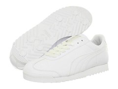 Big Kid’s Puma Roma Basic Jr White/White (354259 14)