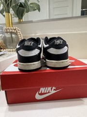 Nike Dunk Low TD Black White Leather Toddler Sneaker Size 8C CW1589-100