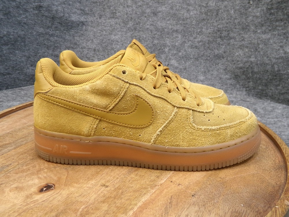 Nike Air Force 1 Wheat Gum Light Brown Suede Sneakers BQ5485-700 Kids Size 5.5Y