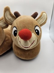 Rudolph the Red Nosed Reindeer PLUSH CHRISTMAS SLIPPERS Toddler Baby Kids Sz 5/6