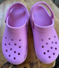 Chunky Crocs Unisex Kids Iconic Classic Clogs Taffy Pink J6 Casual Shoes Slides