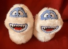 Rudolph Red Nosed Reindeer Abominable Snowman Slippers Size 4 Toddler New Tags