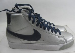 Nike Blazer Mid 318705 042 silver blue white Size youth 6.5