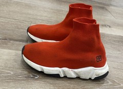BALENCIAGA KIDS Red ‘SPEED’ SOCK SNEAKERS SIZE 9-9.5 ORIGINALLY $359