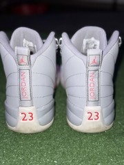Jordan 12 Retro Mid Wolf Grey Racer Pink Size 6Y