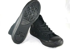 CONVERSE CHUCK TAYLOR ALL STAR 3S121 BLACK MONO CANVAS LITTLE KIDS CASUAL SHOE