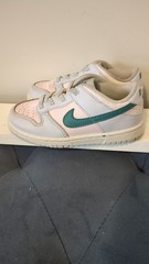 Nike Dunk Low Retro TD Size 10C Grey Mineral Teal Toddler