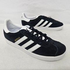 Adidas Gazelle J Casual Sneakers BB2502 Core Black White Gold Kids Size 5