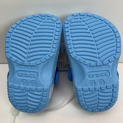 CROCS Kids Classic Littles Daisy Clogs Size C2/3 Blue Floral Slip On Sandals NEW
