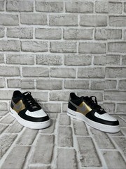 Nike Force 1 BG Black/Metallic Silver-White Big Kid’s Sneakers HV0937-010 Sz 5