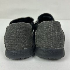 Crocs Big Kids Gray Santa Cruz ll Canvas Slip On Loafers 8.5 Crocs Size J1