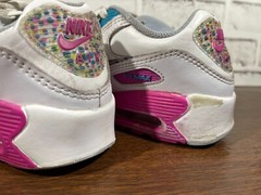 Nike Air Max 90 LTR SE ( GS ) Polka Dot White/Pink/Blue Size 4.5Y (DV1843 100)