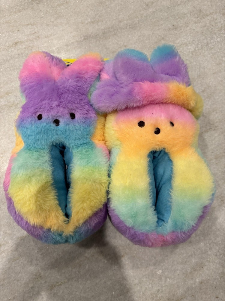 Peeps Slippers and Headband Set, Rainbow Size 13/1