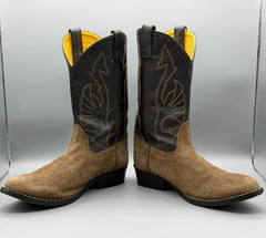 Masterson Boot Co. Youth Suede Boots Sz 5 Cowboy Leather Western RB2003Y Kids